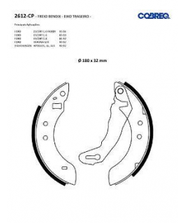 SAPATA - FORD ESCORT 1.0 HOBBY-1.6-1.8 83/93 T VARGA  FORD ESCORT GUARUJA 91/92 T VARGA  FORD VERONA GLX 90/92 T VARGA COBREQ