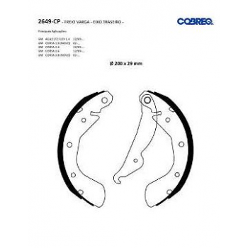 Sapata - Gm Agile 1.4 Lt - Ltz Flex 10/ T;varga;
Gm Agile Effect 10/ T;varga;
Gm Corsa (todos Os Modelos) 94/ T;varga;
G