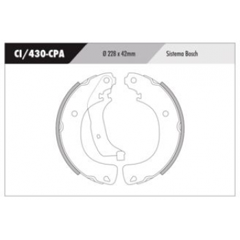 Sapata De Freio - Citroen Aircross 1.5, 1.6, 1.6 16v 2010/..., Citroen C3 Picasso 1.5 2011/2015, C3 Picasso 1.6 2011/...