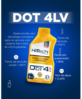 Fluido Para Freio Hi Tech Dot4 Lv 500ml.