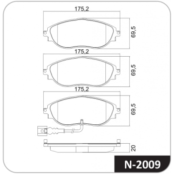 Pastilha Freio ( C/ Anti - Ruido )  Vw Passat 1.4 Tsi 2014/..., 1.6 Tdi 2014/..., 1.8 Tsi 2015/..., 2.0 2014/..., Passat