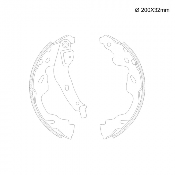 Sapata De Freio - Toyota - Etios - 01/2011 - 12/2018 - Com Abs - Bosch - Sapata C\ Haste - Traseiro