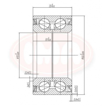 Rolamento Roda Diant. C/abs - Fiat - Cronos 17>19; Fiorino 14> 1,4 8v; Gran Siena 1.4/1.6 8v 12>; Mobi 1.0 8v 16>; Novo