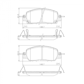 Pastilha Freio - Honda Civic 1.5 16v Dohc L4 2018/..., Civic  2.0 16v Sohc L4 2016/...