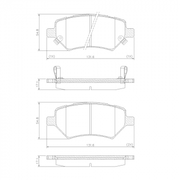 Pastilha Freio - Dianteira; Chery Arrizo 5 1.5 16v Turbo 2019/..., Celer 1.5 16v 2013/..., Cielo 1.6 16v 2010/..., Tiggo