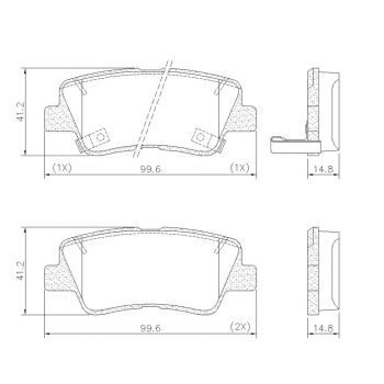 Pastilha Freio Tras. New Tucson, Sportage