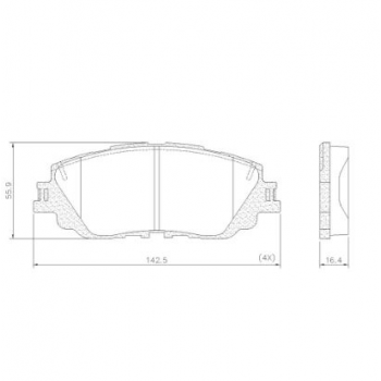 PASTILHA FREIO - DIANTEIRA  TOYOTA RAV4 2020/..., CAMRY 2020/... FRASLE