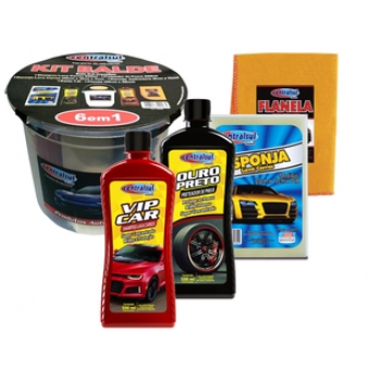 Kit Balde Limpeza P/ Carro 7,5l  6 Em 1