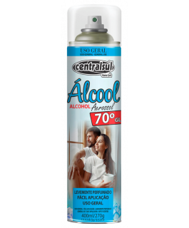 ALCOOL AEROSSOL 70%  USO GERAL 400ML / 270 GRAMAS