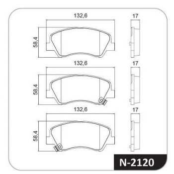 Pastilha Freio - Dianteiro - Hyundai Hb20 2020/...,  Kia Rio 2011/..., Picanto 11/17