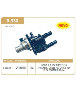 VÁlvula TermostÁtica (  Vc433al + Vt56992 ) - Sonic 1.6 16v Flex 12/14 Tracker/cruze H