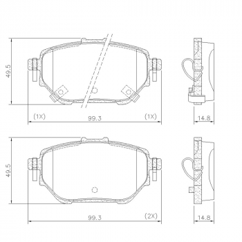 Pastilha Freio - Traseiro - Toyota Corolla  2.0 Altis Premium 2019> D;cbi;2;toyota: Corolla  2.0 Gli 2019> D;cbi;2;toy