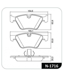 PASTILHA - BMW 318D  - 318I 09-05/03-07 D TEVES  BMW 320I 2.0 24V 05/ D TEVES  BMW 320I ACTIVE - GP SPORT ACTIVE 2.0 01- COBREQ