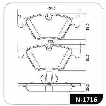 PASTILHA - BMW 318D  - 318I 09-05/03-07 D TEVES  BMW 320I 2.0 24V 05/ D TEVES  BMW 320I ACTIVE - GP SPORT ACTIVE 2.0 01- COBREQ