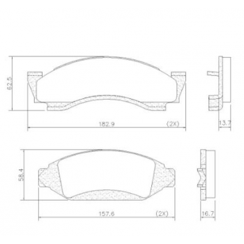 Pastilha Freio F1000