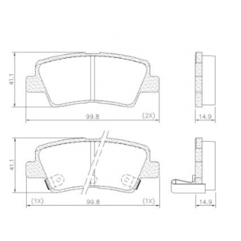 Pastilha Freio I30  ( C/ Anti - Ruido )