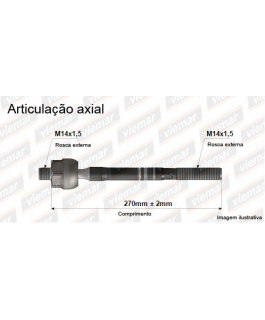 ARTICULAÇÃO AXIAL - FIAT PALIO 01/, FIAT PALIO WEEKEND 01/, FIAT SIENA 01/12, FIAT STRADA 99/ - ESQUERDO / DIREITO