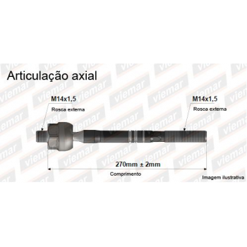 ARTICULAÇÃO AXIAL - FIAT PALIO 01/, FIAT PALIO WEEKEND 01/, FIAT SIENA 01/12, FIAT STRADA 99/ - ESQUERDO / DIREITO