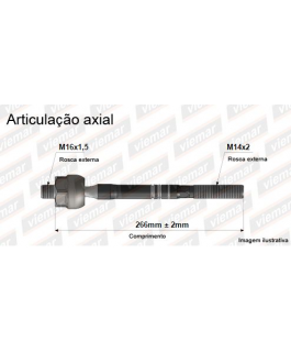 ArticulaÇÃo Axial - Esq./dir. - Fiat-fiat Palio 10/, Fiat Punto 10/17, Fiat Siena 10/, Fiat Strada 10/, Fiat Strada Adve