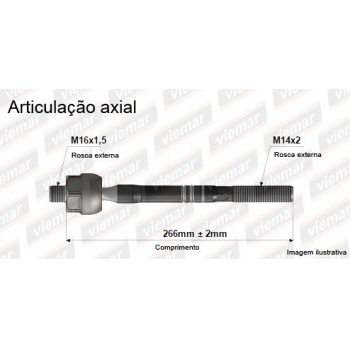 ArticulaÇÃo Axial - Esq./dir. - Fiat-fiat Palio 10/, Fiat Punto 10/17, Fiat Siena 10/, Fiat Strada 10/, Fiat Strada Adve