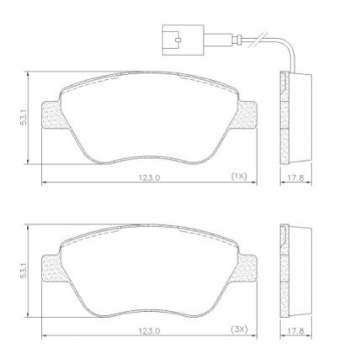 Pastilha Freio Stilo  1.8 C/sensor