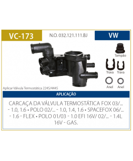 Cavalete De Dist. De Agua - Fox 09/... 1.0 1.6 Polo 02/... 1.0 1.4 / Spacefox 1.6 Flex