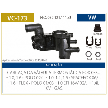 Cavalete De Dist. De Agua - Fox 09/... 1.0 1.6 Polo 02/... 1.0 1.4 / Spacefox 1.6 Flex