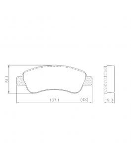 PASTILHA FREIO  307 LONAFLEX