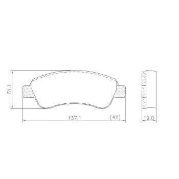 PASTILHA FREIO  307 LONAFLEX