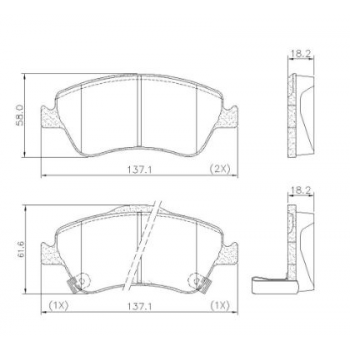 Pastilha Freio Corolla