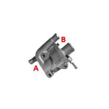 CARCAÇA DA VALVULA TERMOSTÁTICA + TAMPA  - FORD ESCORT 1.8 ZETEC-S 16V 1997/2003 E FORD MONDEO 1.8 ZETEC 16V 1998. MEDID DHEMES