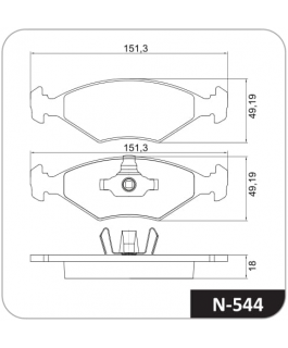 Pastilha - Fiat Fiorino 08-10/ D;teves;
Fiat Uno Mille Economy Way 08-10/ D;teves;