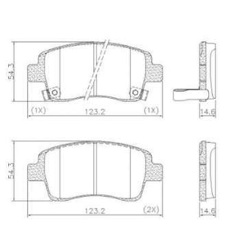 Pastilha Freio Toyota Etios, Yaris