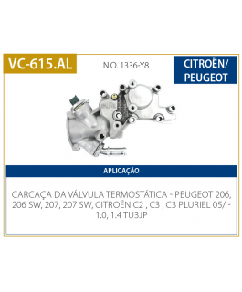 Cavalete De Dist. De Agua - C2,c3,c3 Pluriel 1.0-1.4 05/... 206,206 Sw, 207,207 Sw 1.0-1.4 Todos Tu3jp