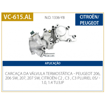 Cavalete De Dist. De Agua - C2,c3,c3 Pluriel 1.0-1.4 05/... 206,206 Sw, 207,207 Sw 1.0-1.4 Todos Tu3jp