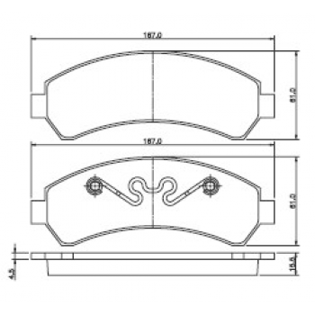 Pastilha Freio - Gm - Blazer / S10 - 01/1998 - 12/2005 - Com Abs / Sem Abs - 4x4 - 4.3 Mpfi V6 / 4.3 V6 - Delphi - Diant