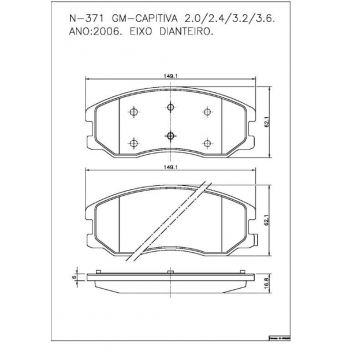 PASTILHA FREIO DIANT CAPTIVA LONAFLEX PASTILHA FREIO DIANT CAPTIVA LONAFLEX