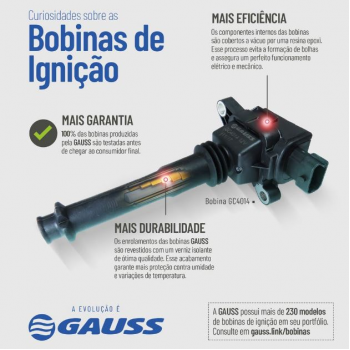 BOBINA DE IGNICAO GC4108 GAUSS