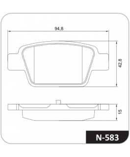 PASTILHA - ALFA ROMEO MITO 1.4 (58 - 70 KW ) 08/ T BOSCH  FIAT BRAVO 1.4 T-JET 11/16 T BOSCH  FIAT BRAVO 1.8 16V ABSOLUT COBREQ