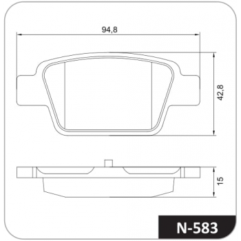 PASTILHA - ALFA ROMEO MITO 1.4 (58 - 70 KW ) 08/ T BOSCH  FIAT BRAVO 1.4 T-JET 11/16 T BOSCH  FIAT BRAVO 1.8 16V ABSOLUT COBREQ